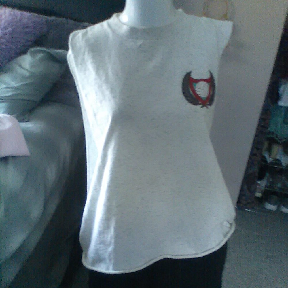 cut off volleyball tank top